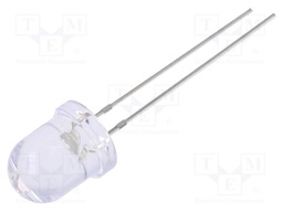 LED; 8mm; blue; 1120÷1560mcd; 30°; Front: convex; 2.8÷3.4V; -30÷85°C