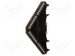 Splice terminal: rail; 1.5mm2; ways: 16; terminals: 64; black; 5A