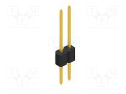 Connector: pin strips; pin header; male; PIN: 2; 1.27mm; THT; 1x2