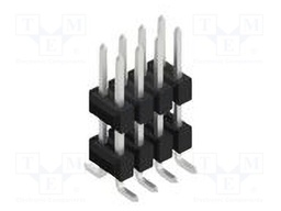 Connector: pin strips; pin header; male; PIN: 8; 2.54mm; SMT; 2x4