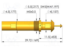 Test needle; screw-in