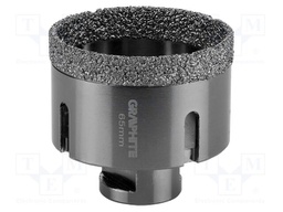 Diamond hole saw; 65mm; glaze,ceramic tile; Thread: M14