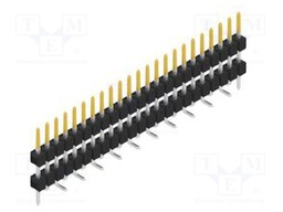 Connector: pin strips; pin header; male; PIN: 23; 2.54mm; SMT; 1x23
