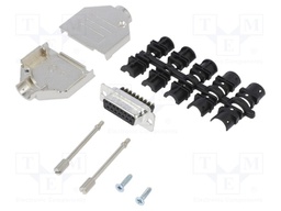 D-Sub; PIN: 15; female; shielded; straight; screw terminal; UNC4-40