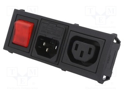 Connector: AC supply; socket; male,female; 10A; 250VAC; IEC 60320