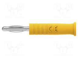 Connector: 4mm banana; plug; 10A; 30VAC; 60VDC; yellow; 18.1mm