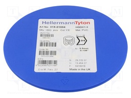 Markers for cables and wires; Label symbol: H; 1÷3mm; PVC; yellow