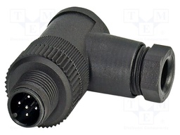 Connector: M12; plug; PIN: 5; 48V; angled; IP67; screw terminal; 4A
