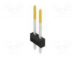 Connector: pin strips; pin header; male; PIN: 2; 2.54mm; THT; 2x1