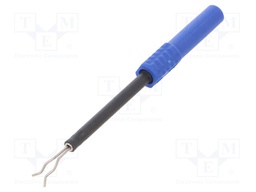 Test probe; 1A; blue; Socket size: 4mm; Plating: nickel plated
