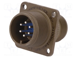 Connector: circular; Series: 97; socket,plug; male; PIN: 6; 13A