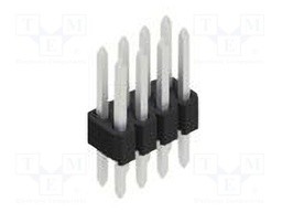 Connector: pin strips; pin header; male; PIN: 8; 1.27mm; THT; 2x4