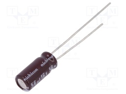 Capacitor: electrolytic; low impedance; THT; 56uF; 16VDC; Ø5x11mm