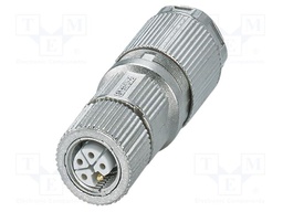 Connector: M12; plug; PIN: 5; 63V; straight; IP65; crimped; 16A