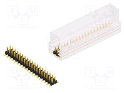Connector: pin strips; pin header; male; PIN: 38; 2.54mm; SMT; 2x19