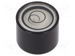 Spirit level; H: 13mm; aluminium; Body: black; screw; Ø: 17mm