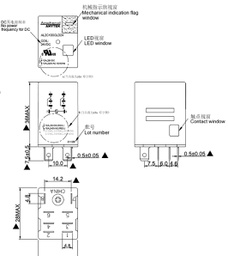 Relay: electromagnetic industrial; DPDT; 24VDC; 20A/277VAC; 650Ω