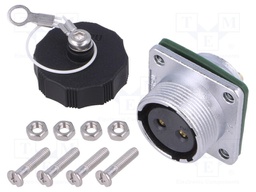 Socket; female; WF; PIN: 2; IP67; soldering; 500V; Case: size 20