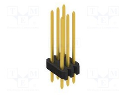 Connector: pin strips; pin header; male; PIN: 6; 1.27mm; THT; 2x3