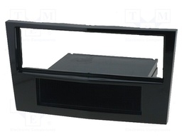 Radio mounting frame; Opel; 1 DIN; black gloss
