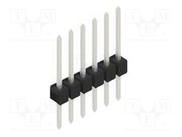 Connector: pin strips; pin header; male; PIN: 6; 2.54mm; THT; 1x6