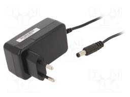 Power supply: switched-mode; constant voltage; 12VDC; 2A; 24W