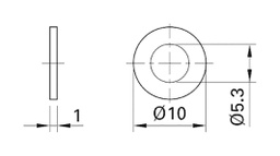 Accessories: washer; Thread: M5