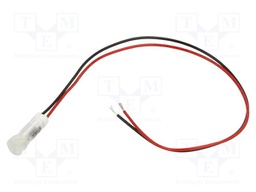 Indicator: LED; flat; white; Ø6mm; QS; cables; 200mm; plastic; 12VDC