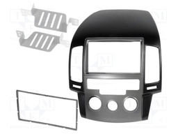 Radio mounting frame; Hyundai; 2 DIN; black