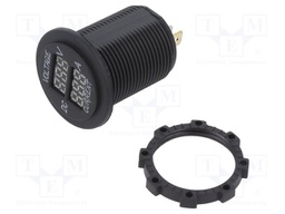 Voltmeter; Sup.volt: 5÷30VDC; I DC: 1÷15A; black; Disp.colour: red