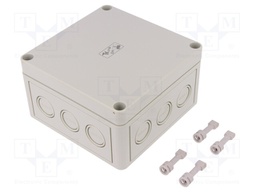 Enclosure: multipurpose; X: 130mm; Y: 130mm; Z: 75mm; TK PS; grey