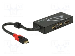 Splitter; Full HD 1080p,QHD 1440p,UHD 2160p; 0.2m; black; metal