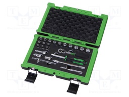 Socket-set; 6-angles,socket spanner; 1/4"; 24pcs.