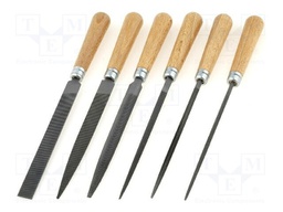 Files; Package: blister; steel; Handle material: wood; 100mm