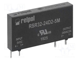 Relay: solid state; 48÷280VAC; 1-phase; PCB; -30÷80°C; 28x5.2x15mm