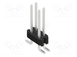 Connector: pin strips; pin header; male; PIN: 4; 1.27mm; SMT; 2x2