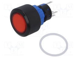 Switch: push-button; Pos: 2; SPDT; 0.5A/220VAC; 1A/24VDC; ON-ON