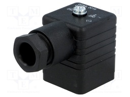 Connector: valve connector; plug; form A; 18mm; female; PIN: 3; 2A