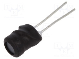 Inductor: wire; THT; 1uH; 5A; 10.18mΩ; ±20%; Ø7.5x9.5mm; vertical