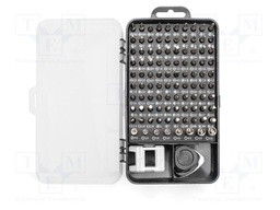 Kit: screwdriver bits; for precision works; plastic box; 115pcs.