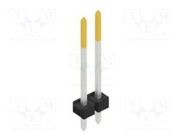 Connector: pin strips; pin header; male; PIN: 2; 2.54mm; THT; 1x2
