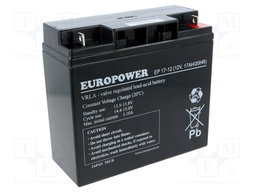 Re-battery: acid-lead; 12V; 17Ah; AGM; maintenance-free