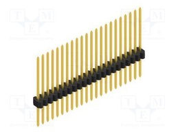 Connector: pin strips; pin header; male; PIN: 22; 1.27mm; THT; 1x22