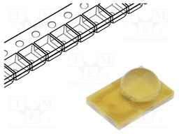 Power LED; white cold; 120°; 100÷700mA; Pmax: 2W; 106lm; CRImin: 80