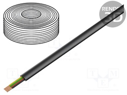 Wire: telecommunication cable; stranded; black; 100m; Core: CCS