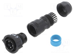 Connector: circular; male; plug; screw terminal; PIN: 5; for cable