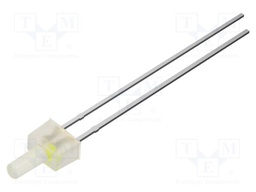 LED; white cold,yellow; 2mm; bipolar; 90°; Front: flat; 10000K; THT