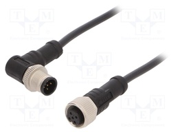 Cable: for sensors/automation; PIN: 5; M12-M12; 1m; plug; plug; 60V