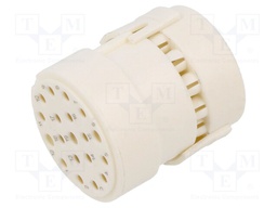 Connector: M23; contact insert; PIN: 19(3+16); female; for cable