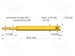 Test probe socket; gold-plated; Flange height: 0.2mm